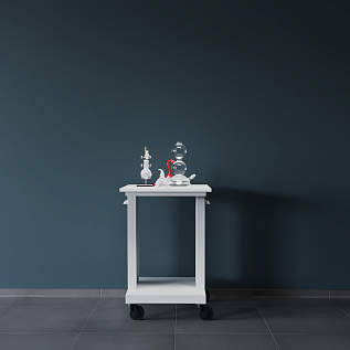 Стол лабораторный передвижной ЛК-600 СЛП (столешница – Lab HPL, высота 770)